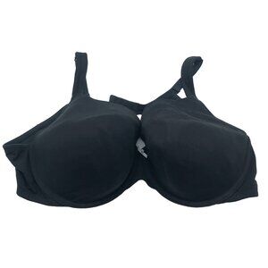 Cacique Black Full Coverage Lightly Lined Bra 50C